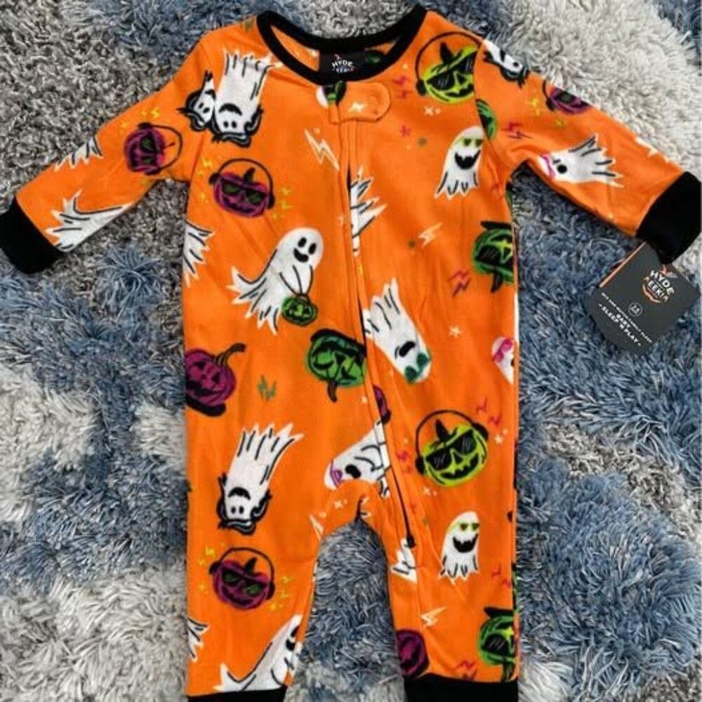 Brand new Halloween costume outfit onesie pumpkin ghost 3-6 month size boy girl